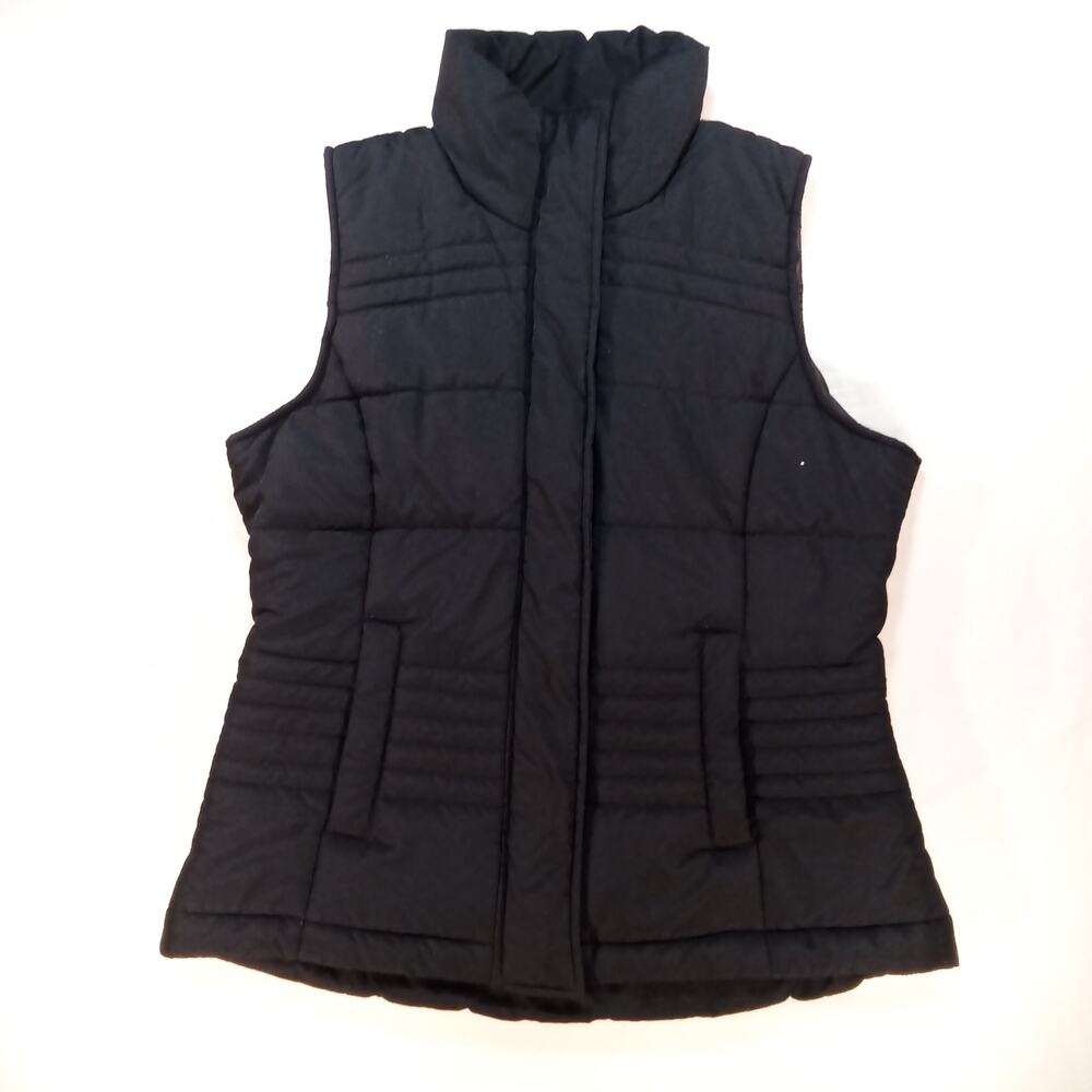 New York & Company Women’s Black Puffer Vest Size Small Quilted Zip